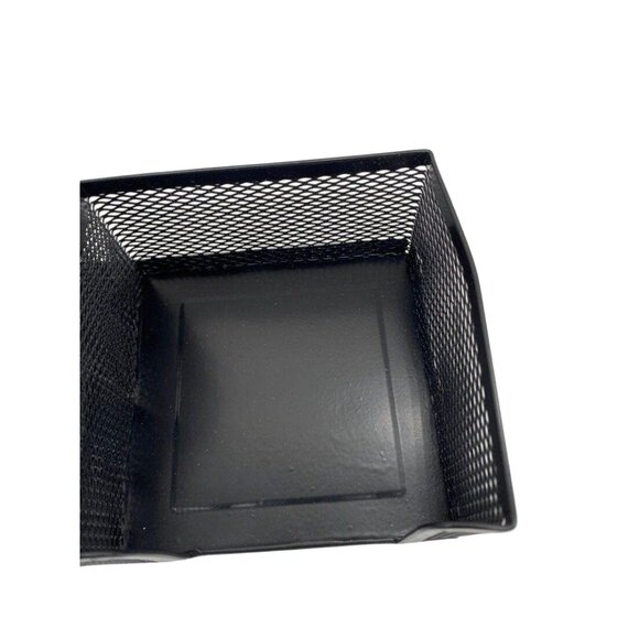 Metallic Mesh Desk Paper Box Organizer Tri-Basket Holder‎ Black - Picture 8 of 9